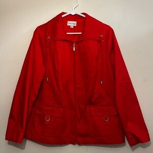 Studio Works Red Lightweight Zippered Jacket